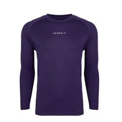 YOUNGLA- Purple Blue Raglan Long-Sleeve Gym Shirt