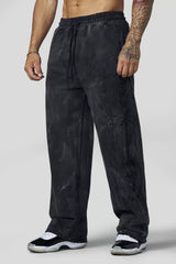 YoungLA Acid Wash Casual Training Sweatpants – Gothic Washed Black Edition