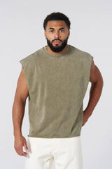 YoungLA Olive Gothic Graphic Muscle Tee