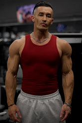 YoungLA Red Ribbed Slim-Fit Tank