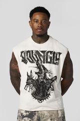 YoungLA Off-White Demon Graphic Sleeveless Tee