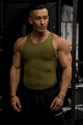 YoungLA Olive Ribbed Athletic Tank