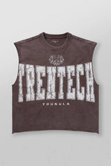 YoungLA Brown Trentech Acid-Wash Muscle Tee