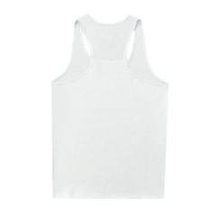 YoungLA White Ribbed Racerback Tank