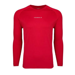 YOUNGLA- Red Raglan Long-Sleeve Gym Shirt