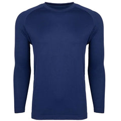 YOUNGLA- Navy Blue Raglan Long-Sleeve Gym Shirt