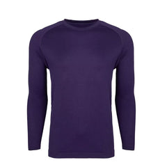 YOUNGLA- Purple Raglan Long-Sleeve Gym Shirt