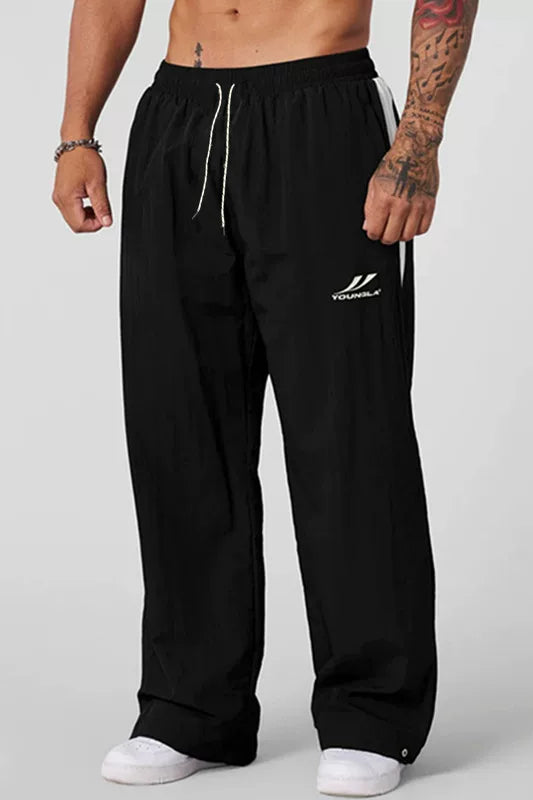 YOUNGLA Men's Side Piping Track Pants