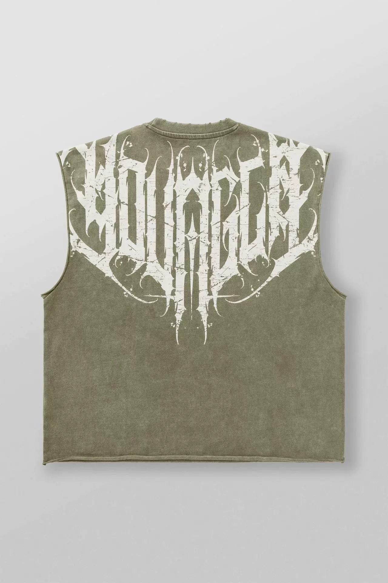 YoungLA Olive Gothic Graphic Muscle Tee