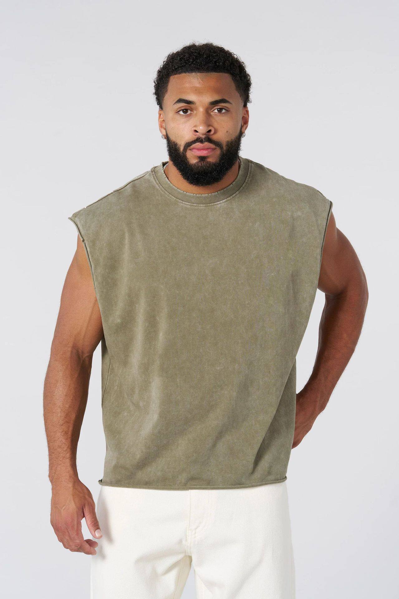 YoungLA Olive Gothic Graphic Muscle Tee