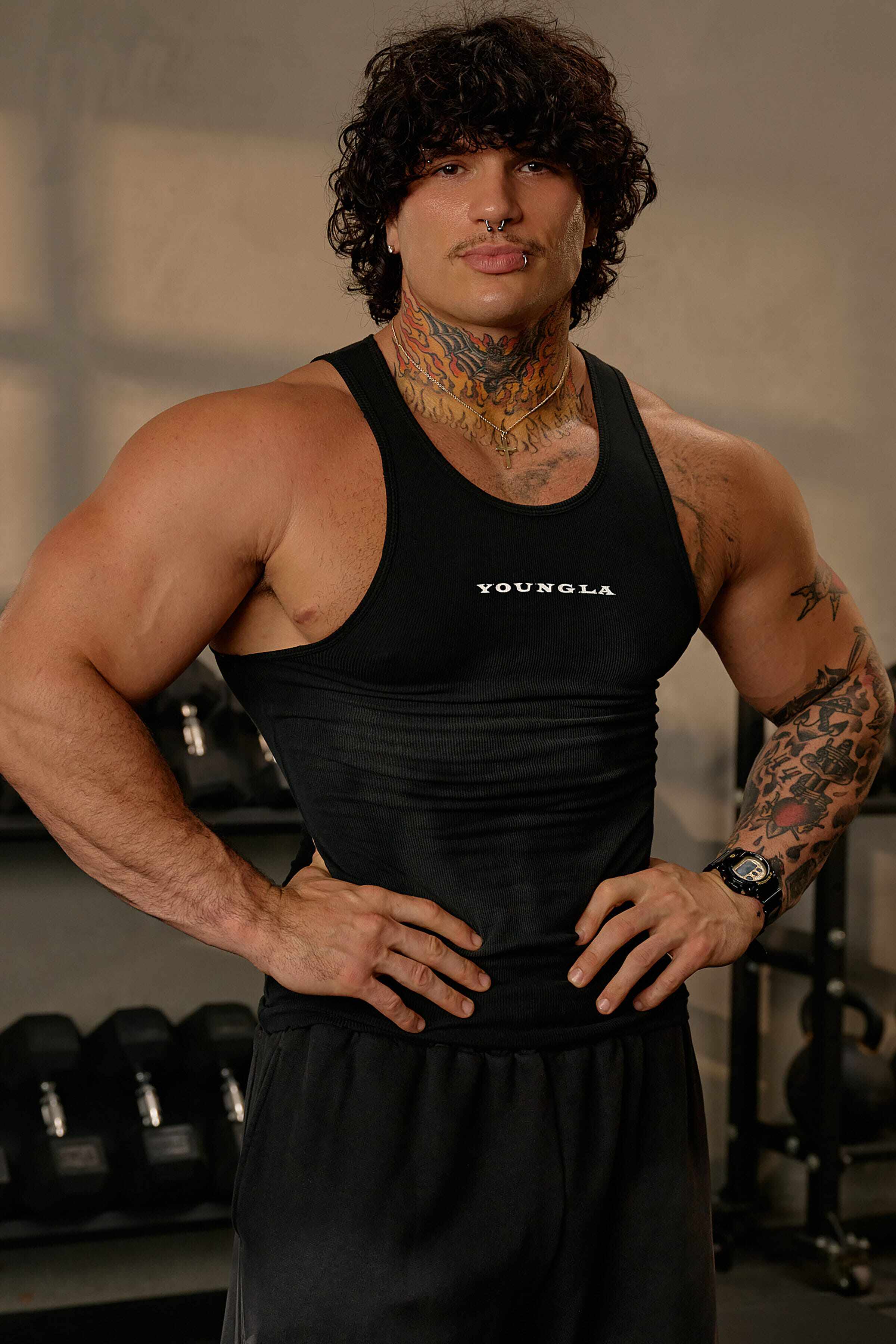 YoungLA Black Performance Tank