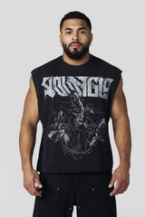 YoungLA Black Demonic Graphic Sleeveless Tee