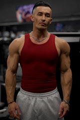 YoungLA Red Ribbed Slim-Fit Tank