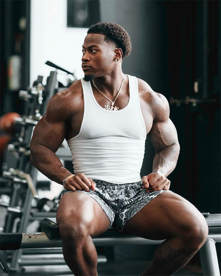 YoungLA White Ribbed Racerback Tank