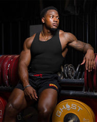 YoungLA Black Ribbed Racerback Tank