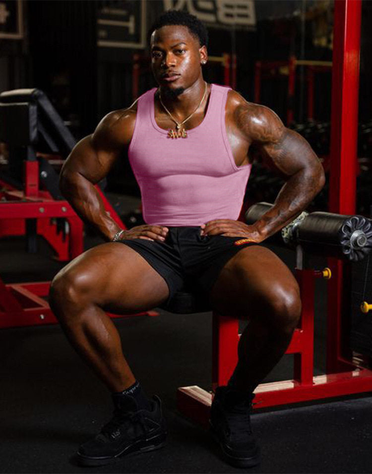 YoungLA Soft Pink Ribbed Racerback Tank
