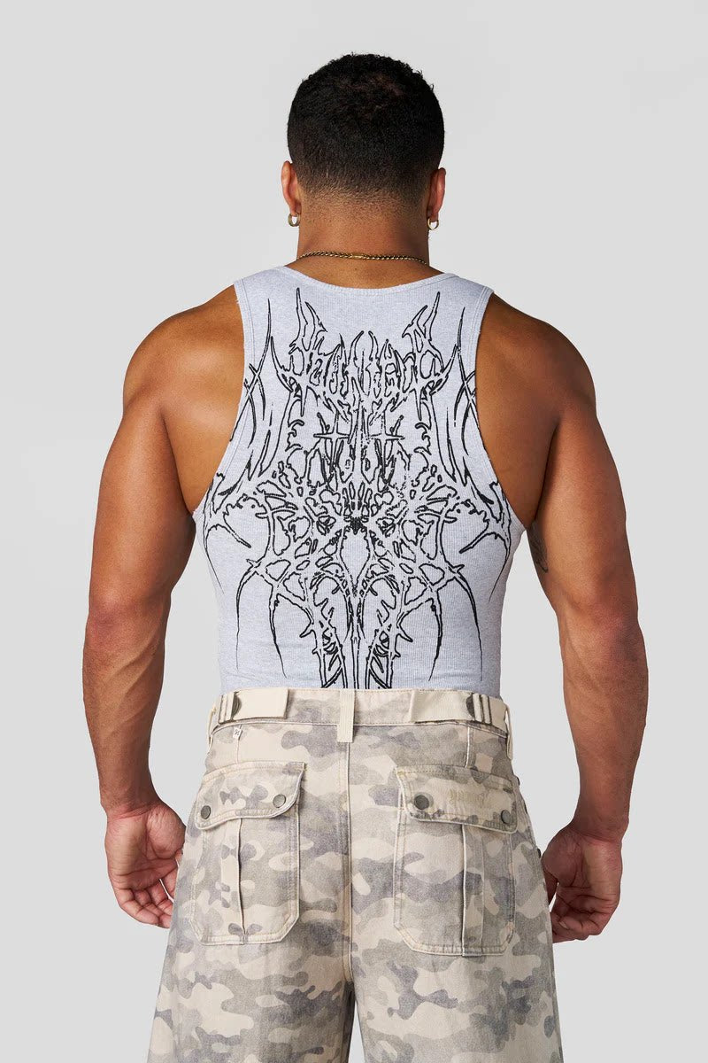 YoungLA Heather Grey Gothic Ink Stringer
