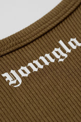 YoungLA Olive Ribbed Athletic Tank