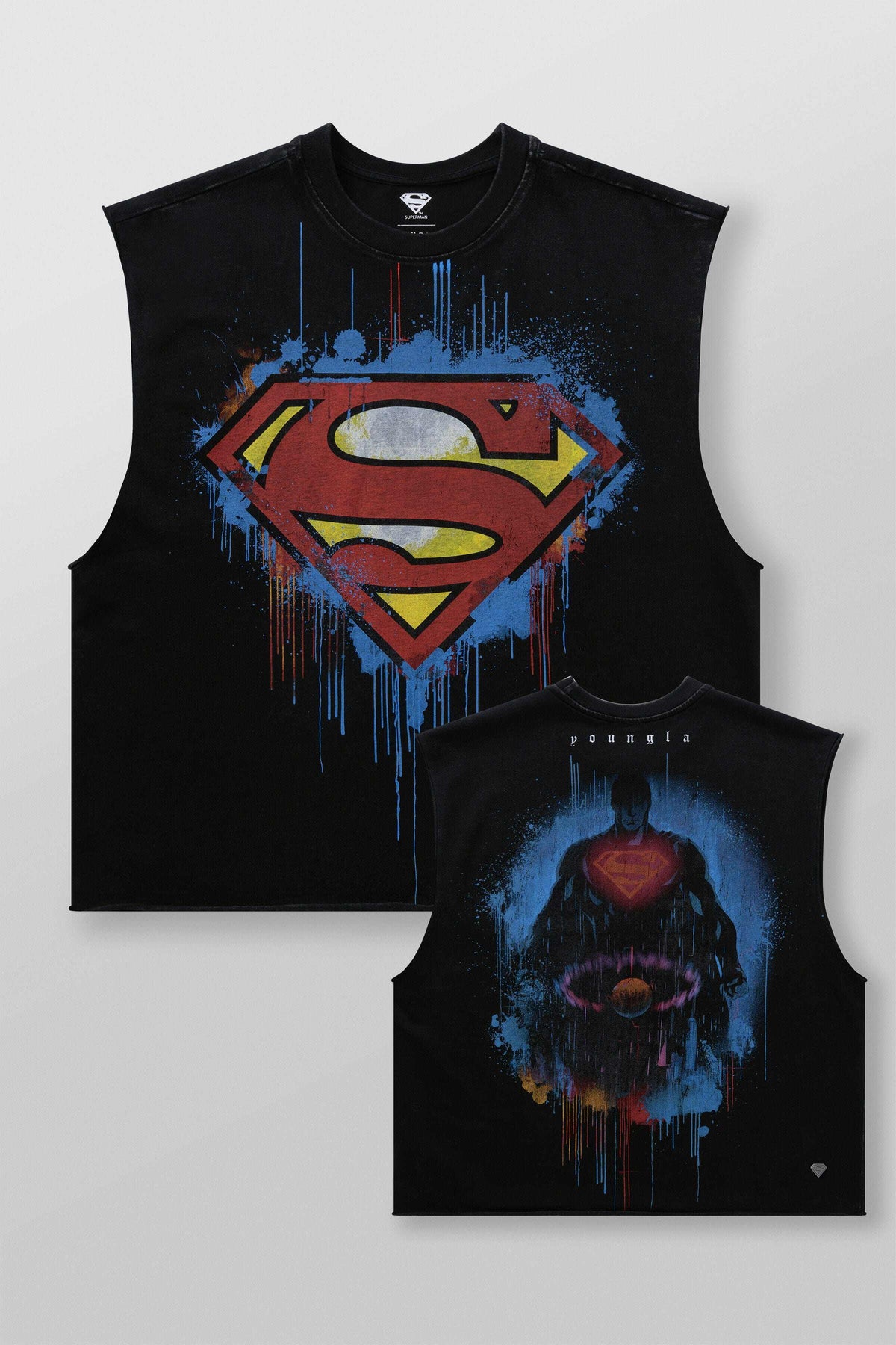 YoungLA Superman Neon Drip Muscle Tee