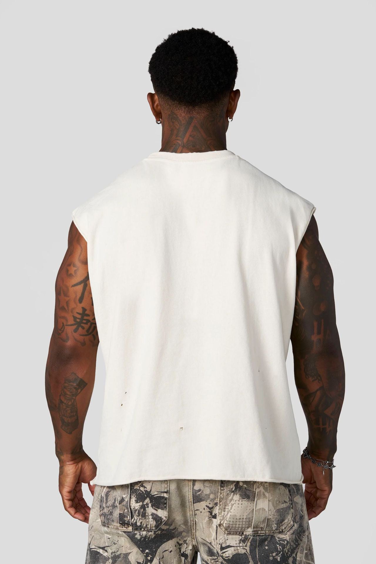 YoungLA Off-White Demon Graphic Sleeveless Tee