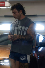 YoungLA Black Trentech Acid-Wash Muscle Tee