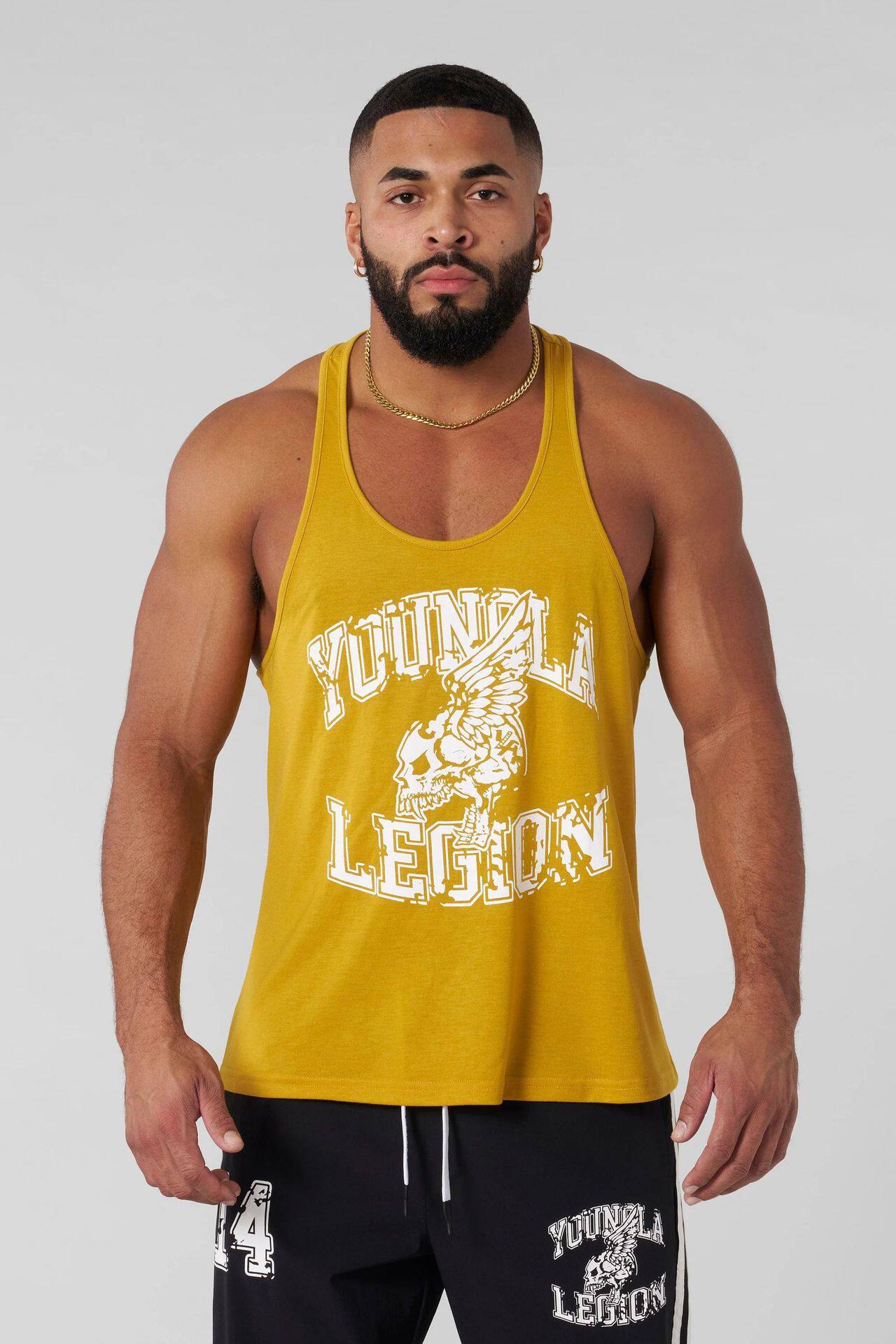 YoungLA Mustard Legion Skull Stringer