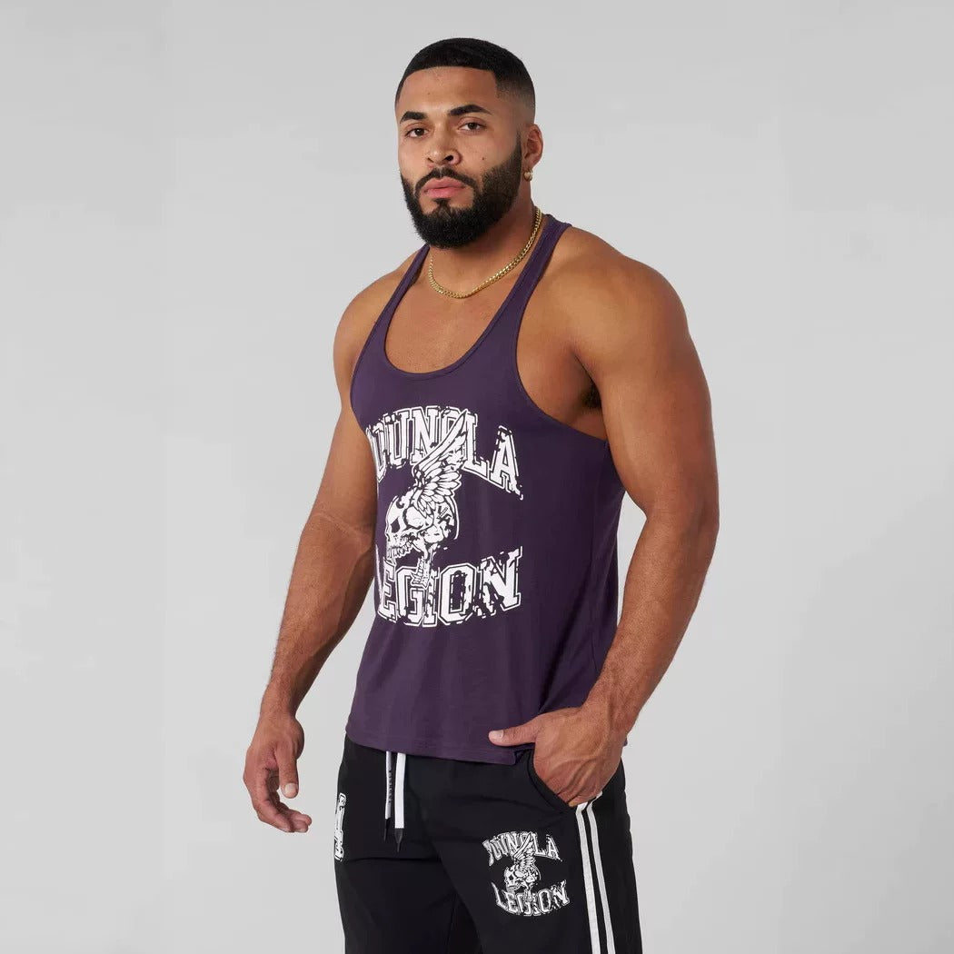 YoungLA Purple Legion Winged Skull Stringer