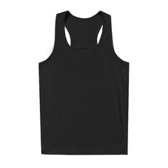 YoungLA Black Ribbed Racerback Tank